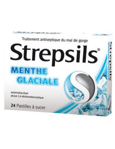 STREPSILS MENTHE GLACIALE BOITE 24 PASTILLES