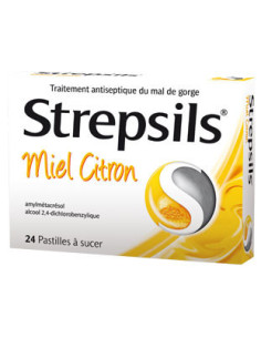 STREPSILS  MIEL CITRON 24 PASTILLES