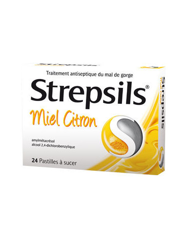 STREPSILS  MIEL CITRON 24 PASTILLES