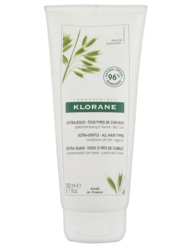 Klorane Extra-Doux - Tous Types de Cheveux Après-Shampoing à l'Avoine - 200 ml