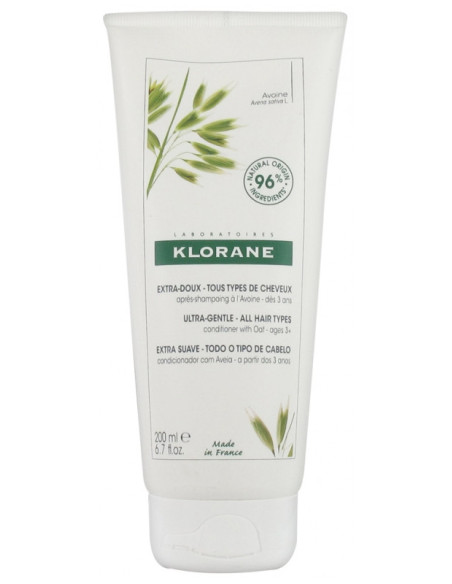 Klorane Extra-Doux - Tous Types de Cheveux Après-Shampoing à l'Avoine - 200 ml