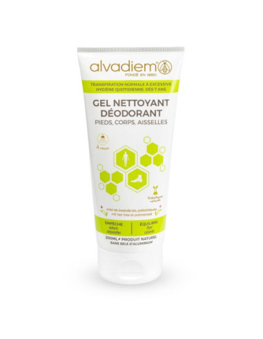 Alvadiem Gel nettoyant déodorant pieds mains aisselles - 200ml