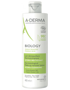 A-DERMA Biology Lait Démaquillant Dermatologique Bio - 400 ml