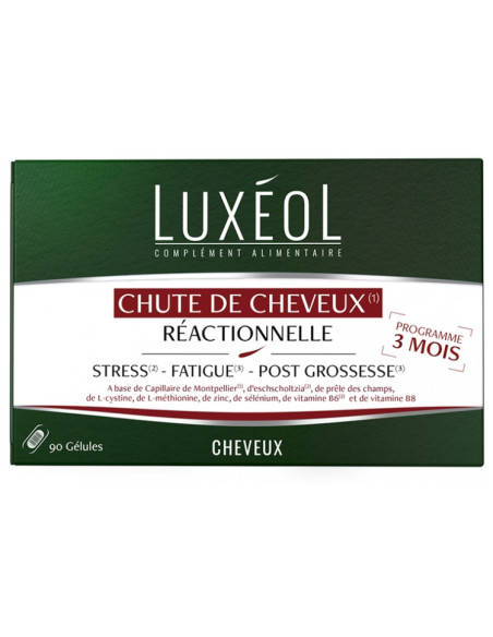 Luxéol Chute de Cheveux Réactionnelle - 90 Gélules