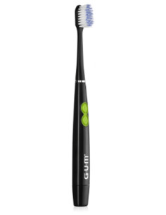 GUM Sonic Daily Brosse à Dents Souple 4100  Couleur : Noire - 1 unité
