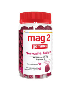 Mag 2 Gommes Nervosité Fatigue Framboise - 45 Gummies