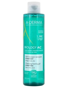 A-DERMA Biology AC Gel Moussant Nettoyant Purifiant Bio - 200 ml