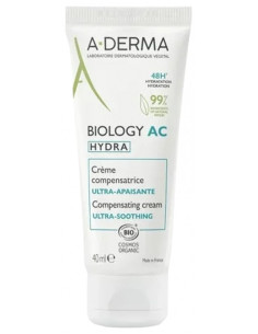 A-DERMA Biology AC Hydra Crème Compensatrice Ultra-Apaisante Bio - 40 ml
