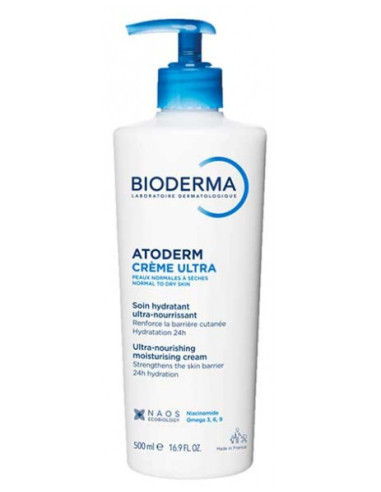Bioderma Atoderm Crème Ultra Crème Hydratante Ultra-Nourrissante - 500 ml