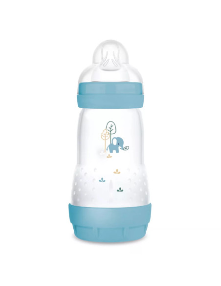 MAM Biberon Bio Easy Start Anti-Colique - 2+ Mois éléphant - 260 ml