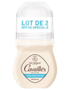 Rogé Cavaillès Absorb+ 48H Déodorant Sans Parfum Roll-On - Lot de 2 x 50 ml